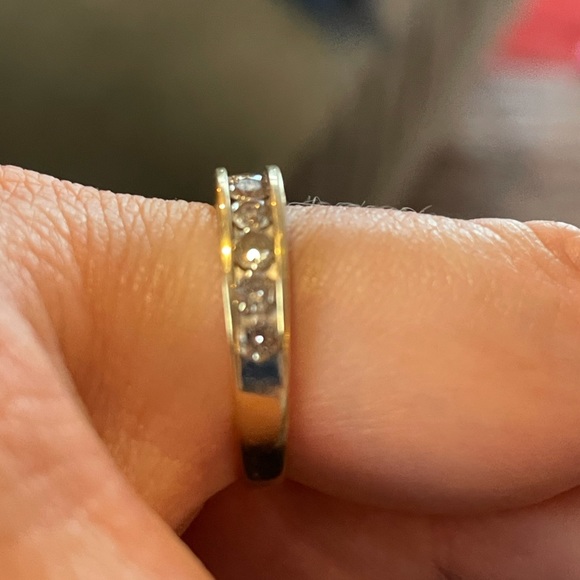 14k - tgw 1 ct diamond anniversary band - Picture 2 of 4